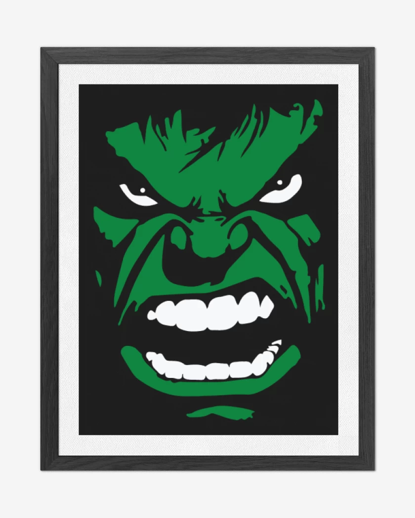 Cuadro decorativo Negro de Hulk V1