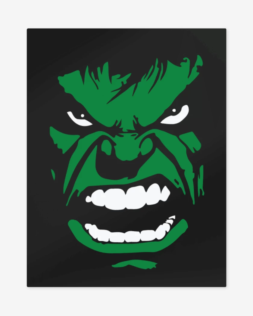 Print metalico Negro de Hulk V1
