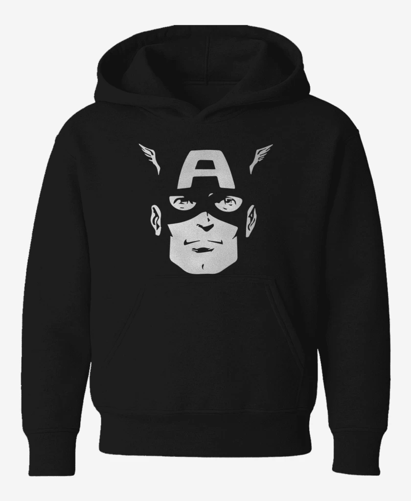 Poleron de niño Negro de Cap america