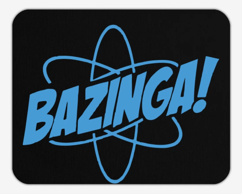 Mousepad Negro de Bazinga 3