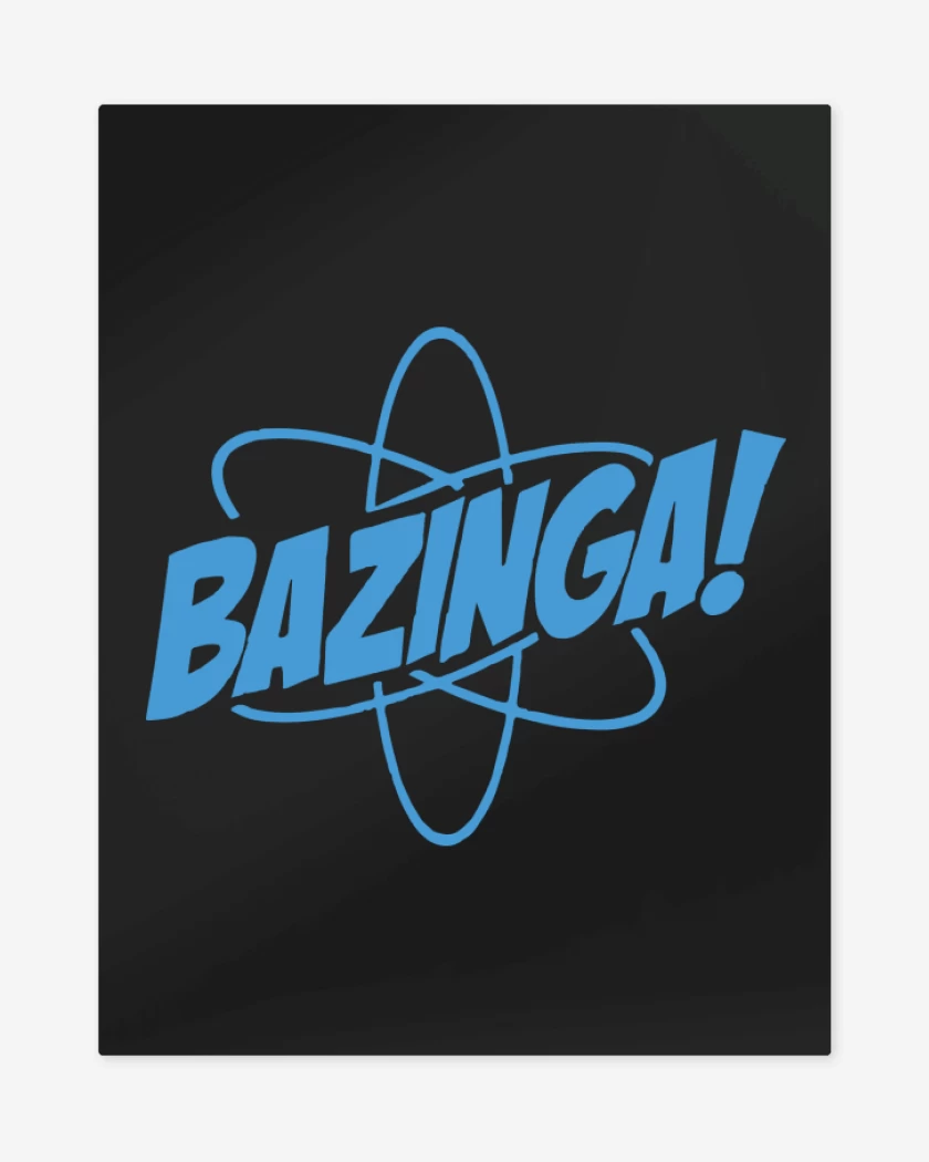 Print metalico Negro de Bazinga 3