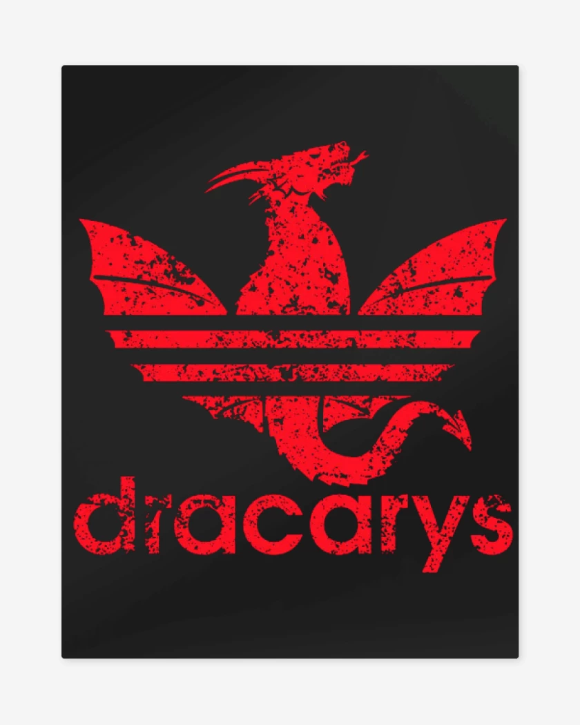 Print metalico Negro de Dracarys