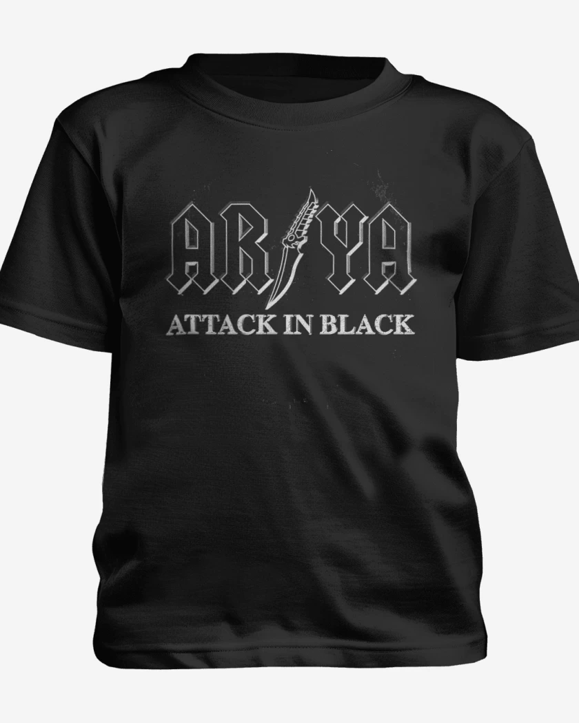 Polera de niño Negro de Arya attack
