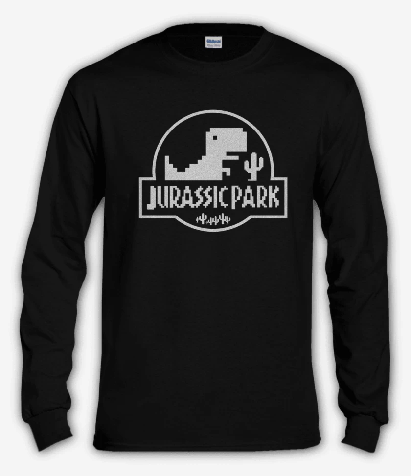 Polera manga larga Negro de Parke jurasiko