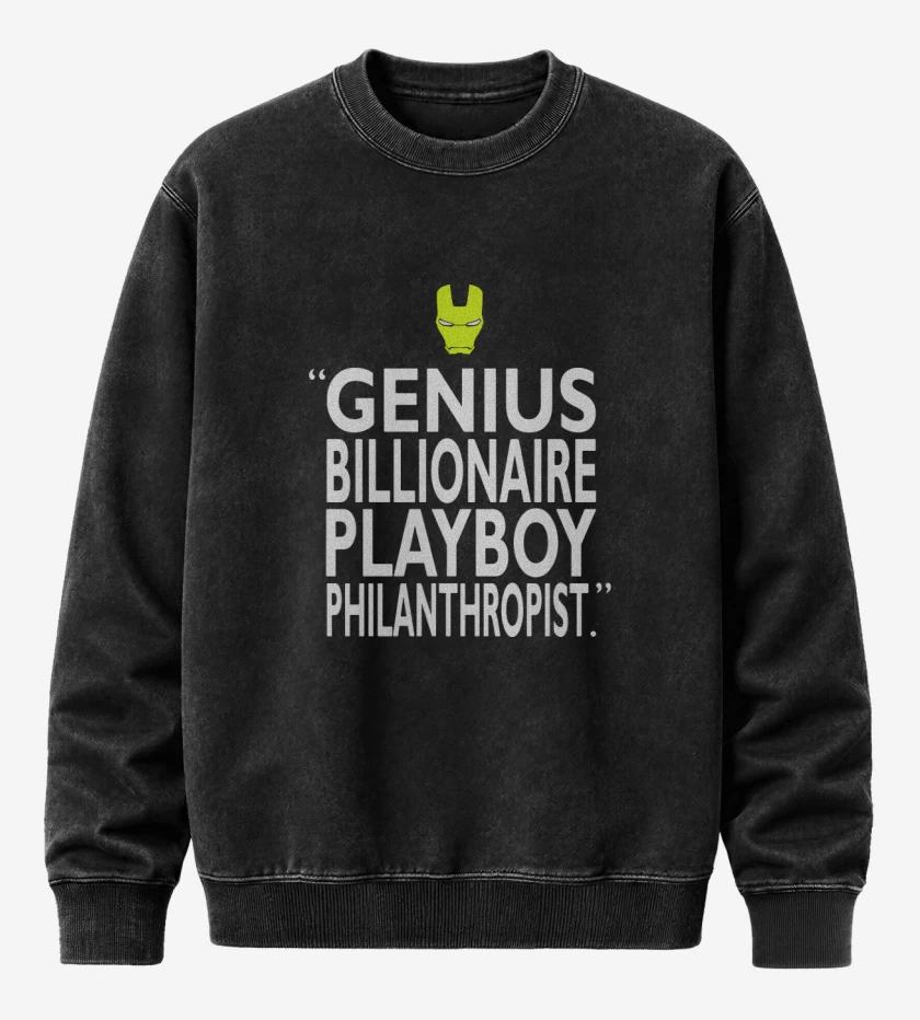 Poleron Polo Acid Wash Negro de Genio philantropo