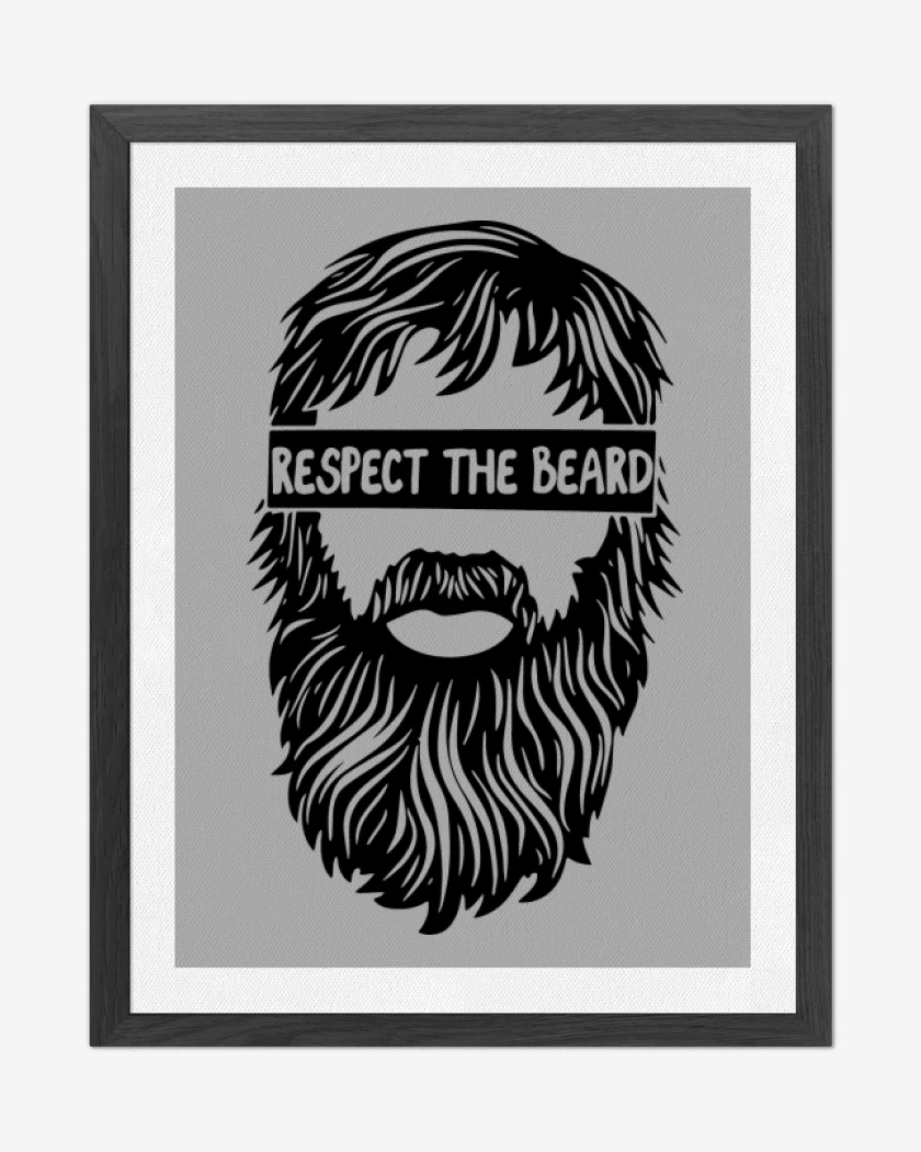 Cuadro decorativo Gris Melange de Respect the beard