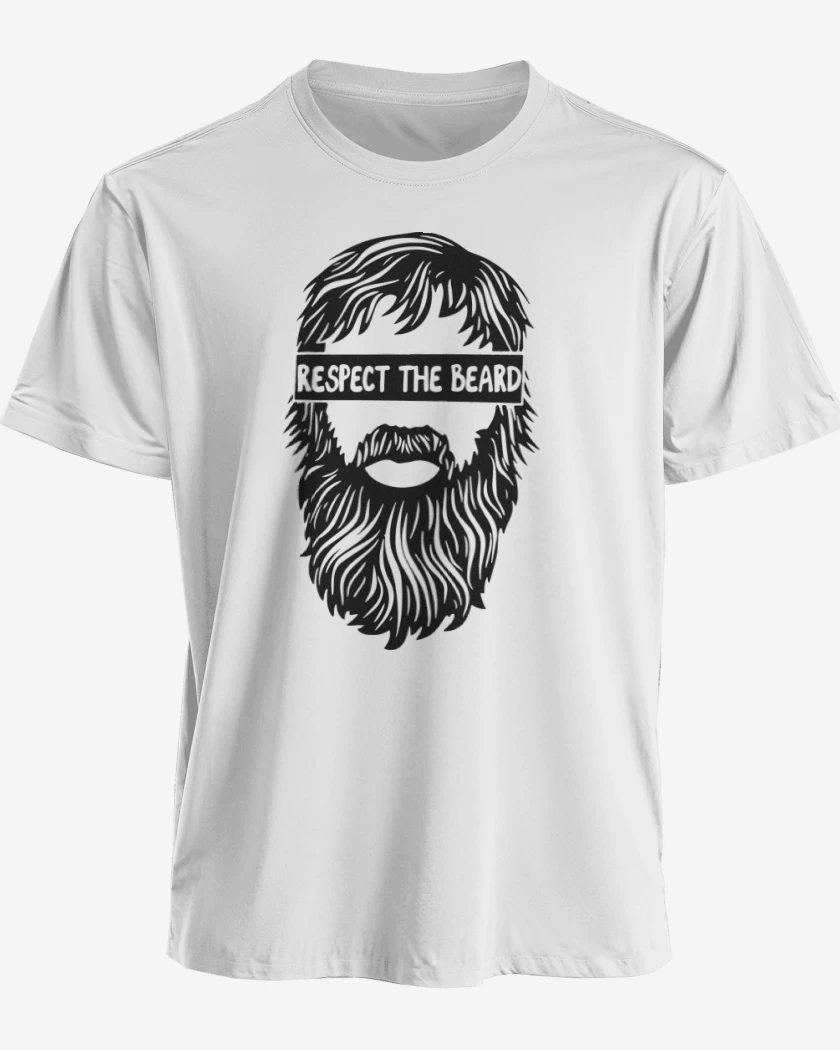 Polera premium Blanco de Respect the beard