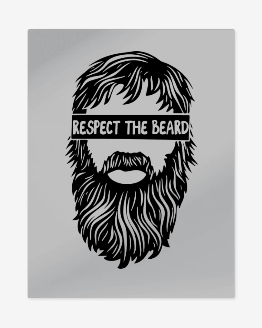 Print metalico Gris Melange de Respect the beard