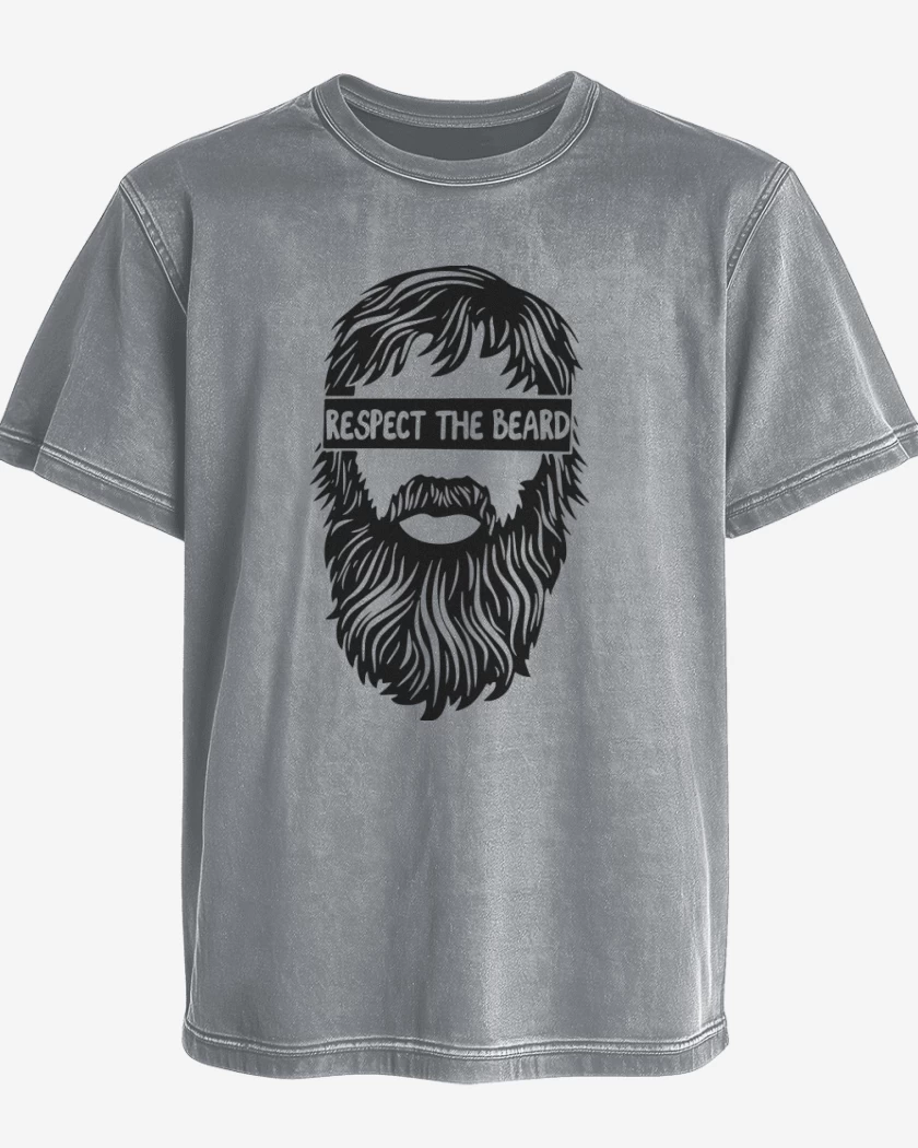 Polera desgastada Respect the beard