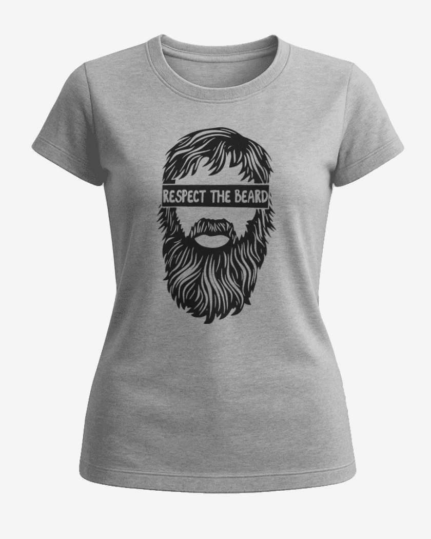 Polera de Mujer Gris Melange de Respect the beard