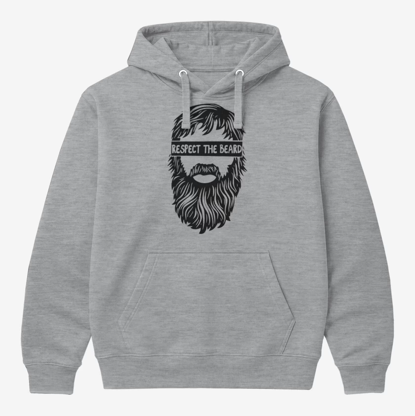 Polerón Canguro Gris Melange de Respect the beard