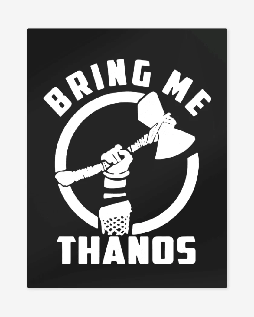 Print metalico Negro de Bring me thanos