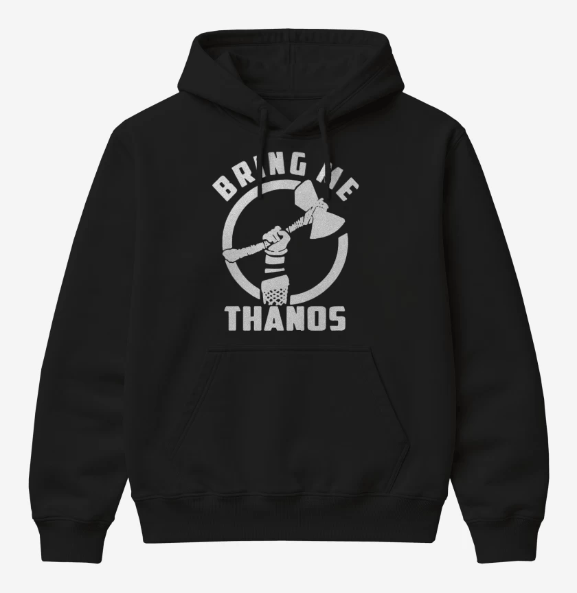 Poleron Canguro básico Negro de Bring me thanos