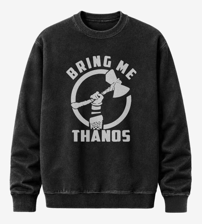 Poleron Polo Acid Wash Negro de Bring me thanos
