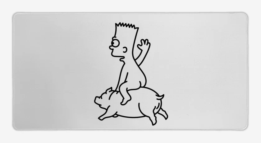 Mouse pad Gamer Blanco de Bart sinso