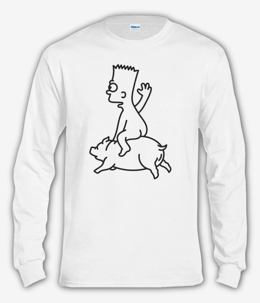 Polera manga larga Blanco de Bart sinso