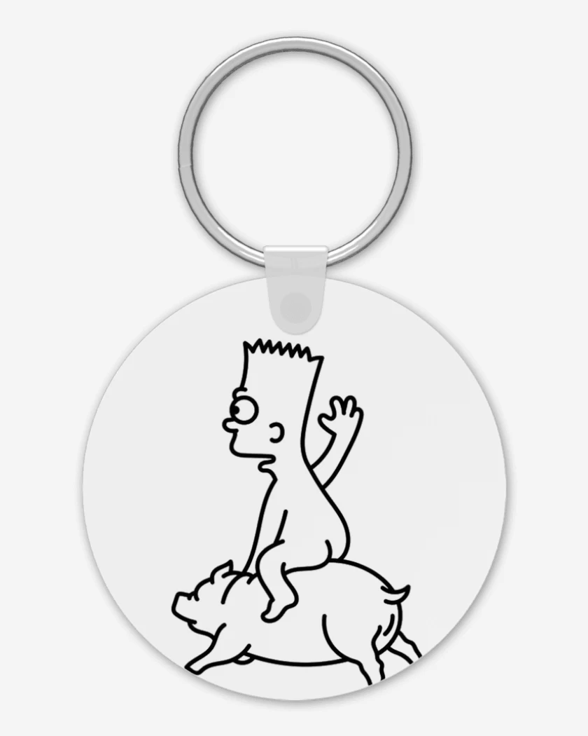 Llavero Blanco de Bart sinso