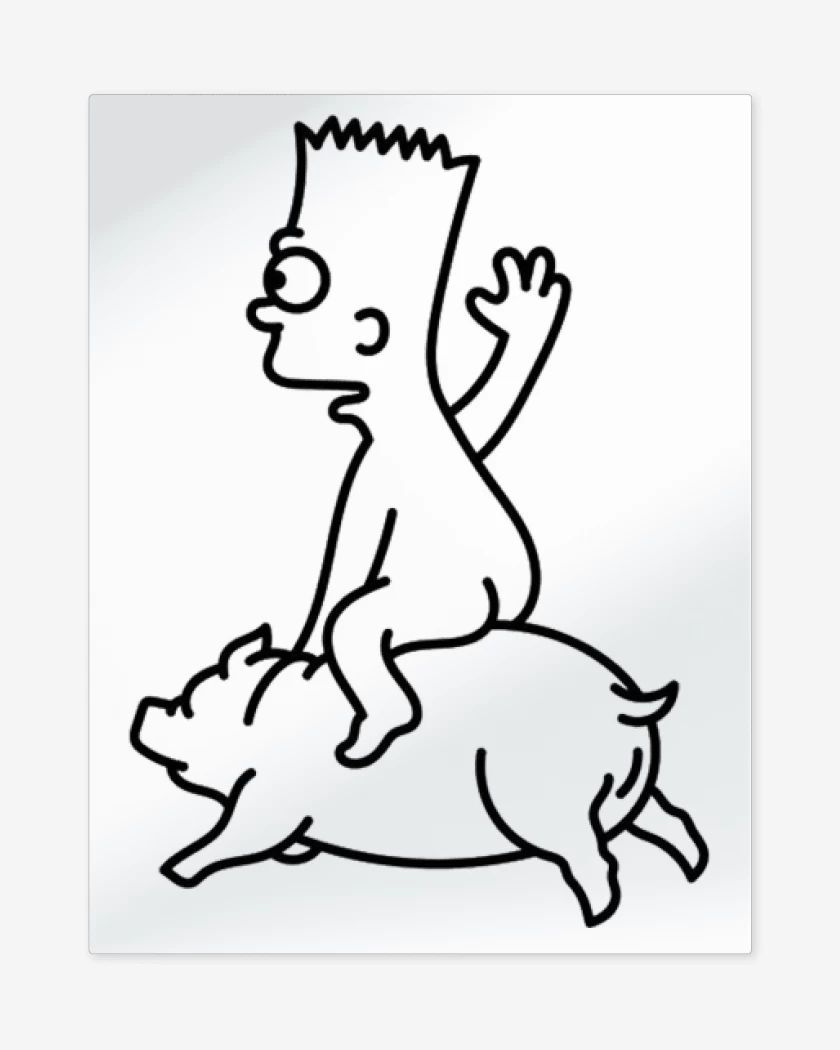 Print metalico Blanco de Bart sinso