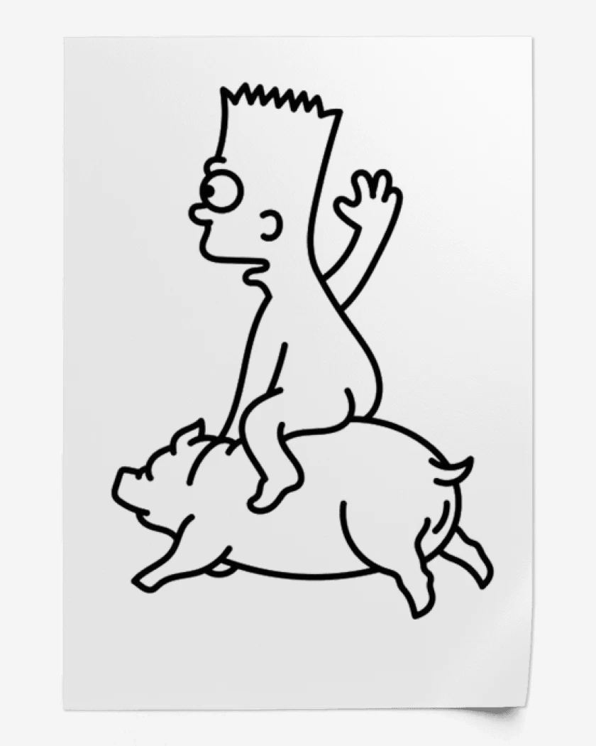 Print Blanco de Bart sinso