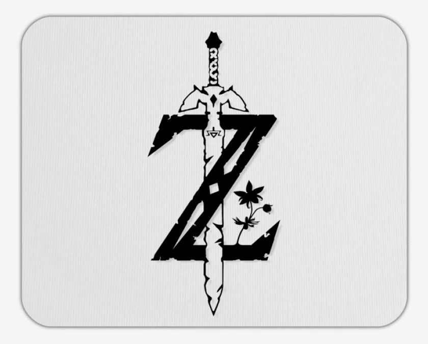 Mousepad Blanco de Zelda logo