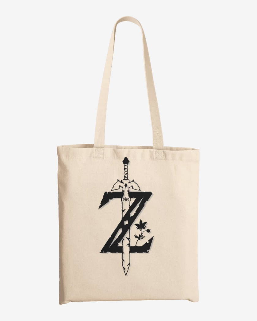 Totebag Blanco de Zelda logo