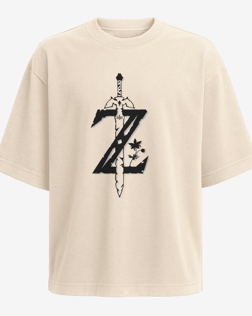 Polera Oversize Beige de Zelda logo