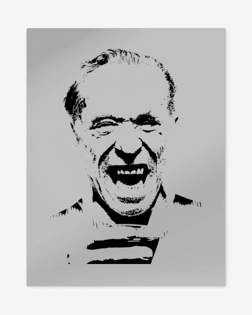 Print metalico Gris Melange de Bukowski
