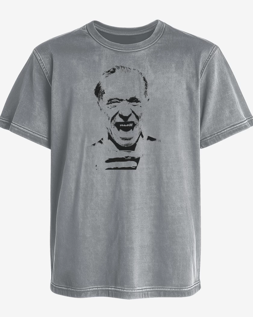 Polera desgastada Gris Melange de Bukowski
