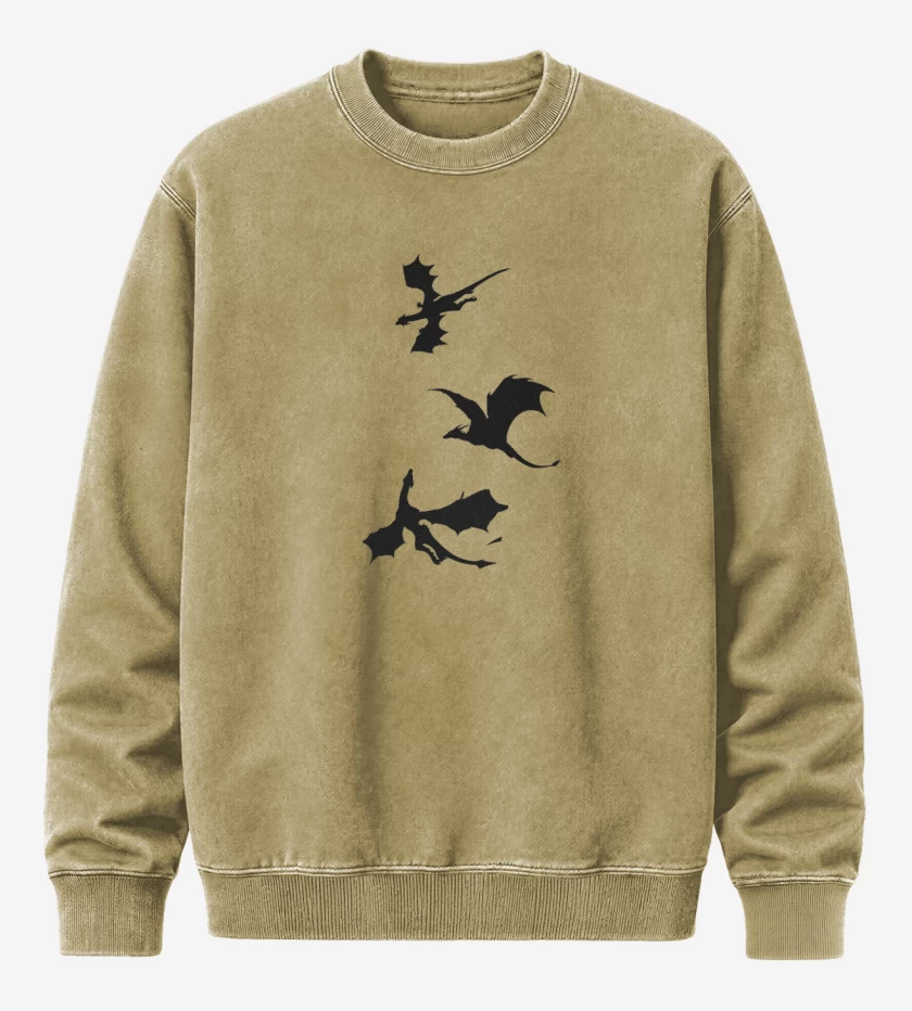 Poleron Polo Acid Wash Dragones