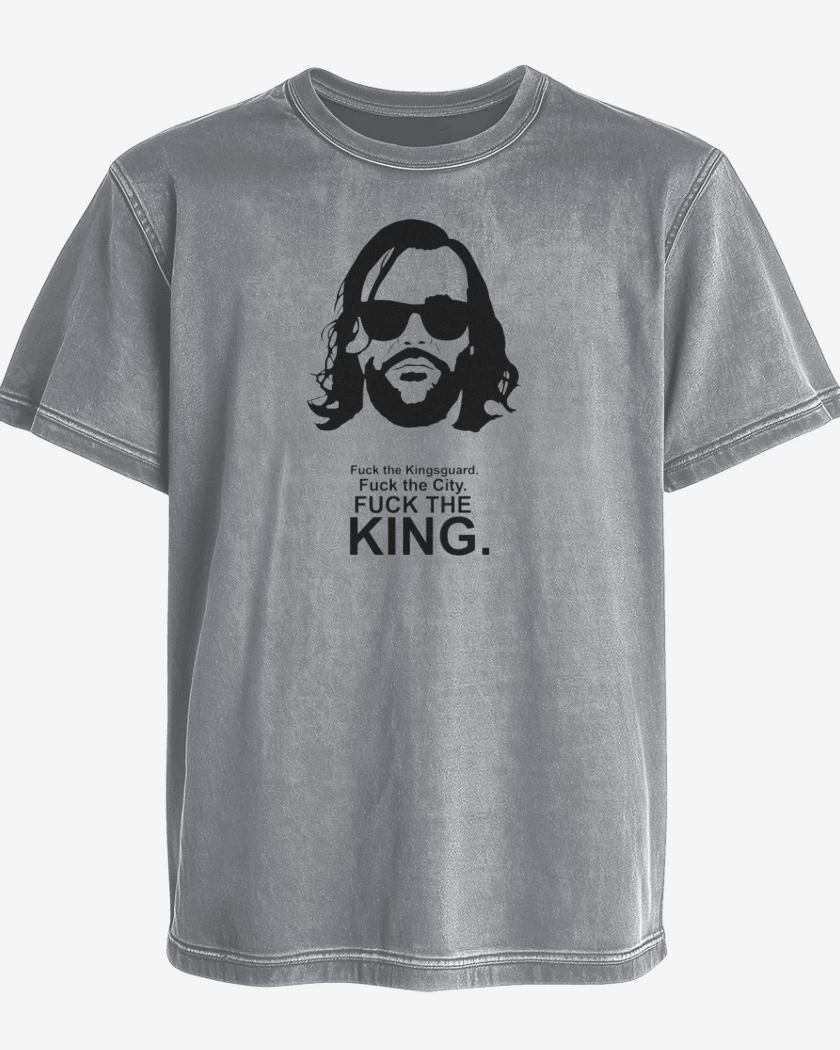 Polera desgastada Gris Melange de The hound