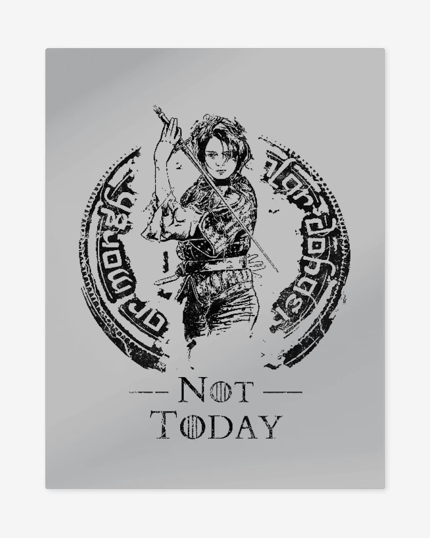 Print metalico Arya not today