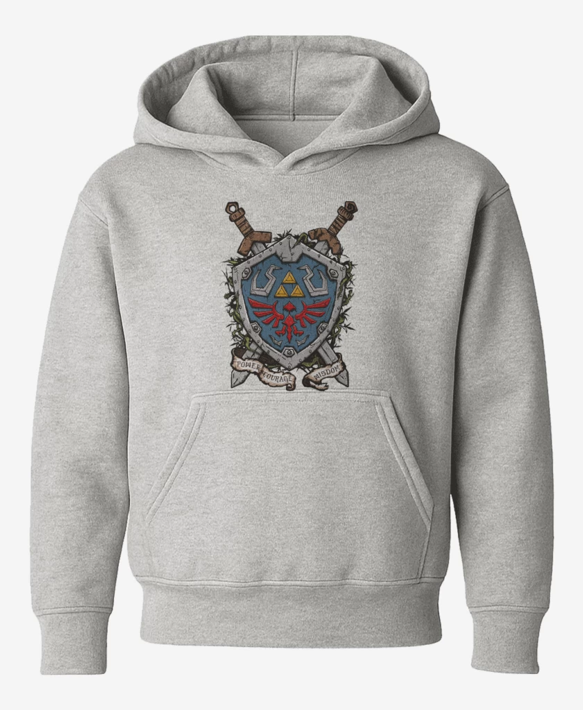 Poleron de niño Gris Melange de Escudo