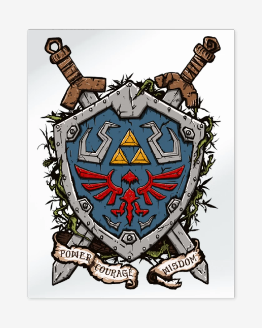 Print metalico Blanco de Escudo