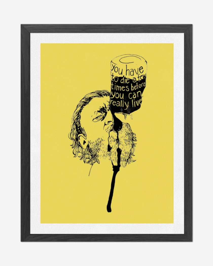 Cuadro decorativo Amarillo de Bukowski Chinaski