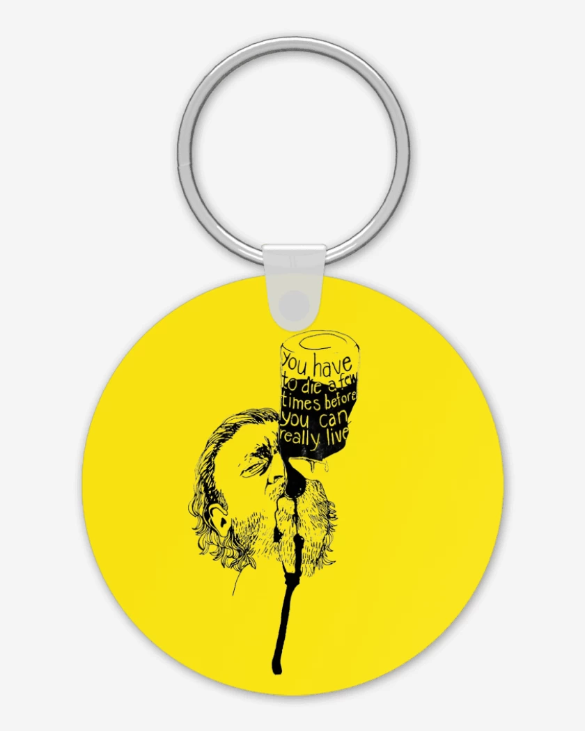 Llavero Amarillo de Bukowski Chinaski