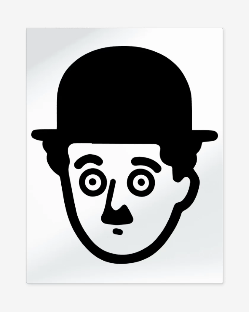 Print metalico Blanco de Chaplin