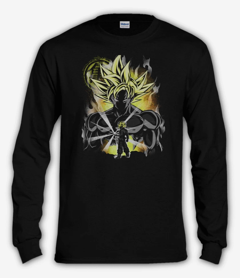 Polera manga larga Negro de Ultra instinto