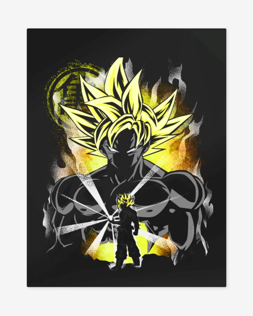 Print metalico Negro de Ultra instinto