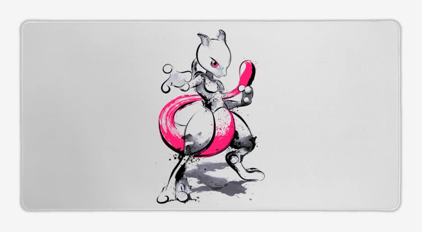Mouse pad Gamer Blanco de Mewtwo colors