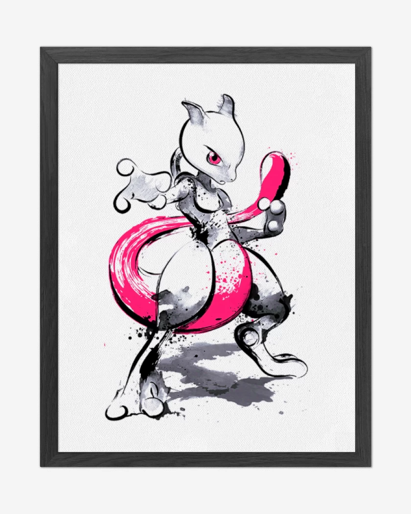 Cuadro decorativo Blanco de Mewtwo colors