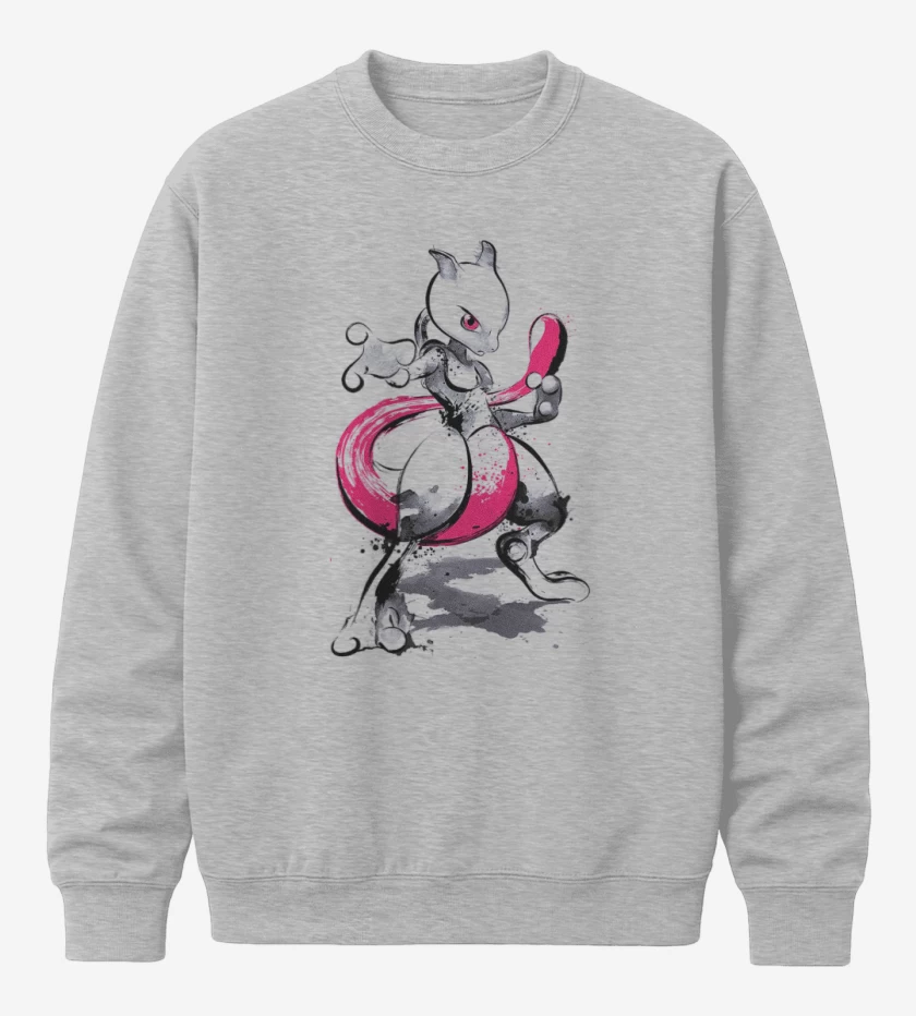 Poleron polo Gris Melange de Mewtwo colors