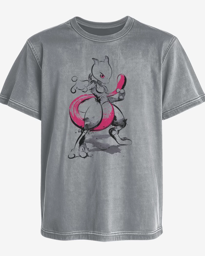 Polera desgastada Mewtwo colors