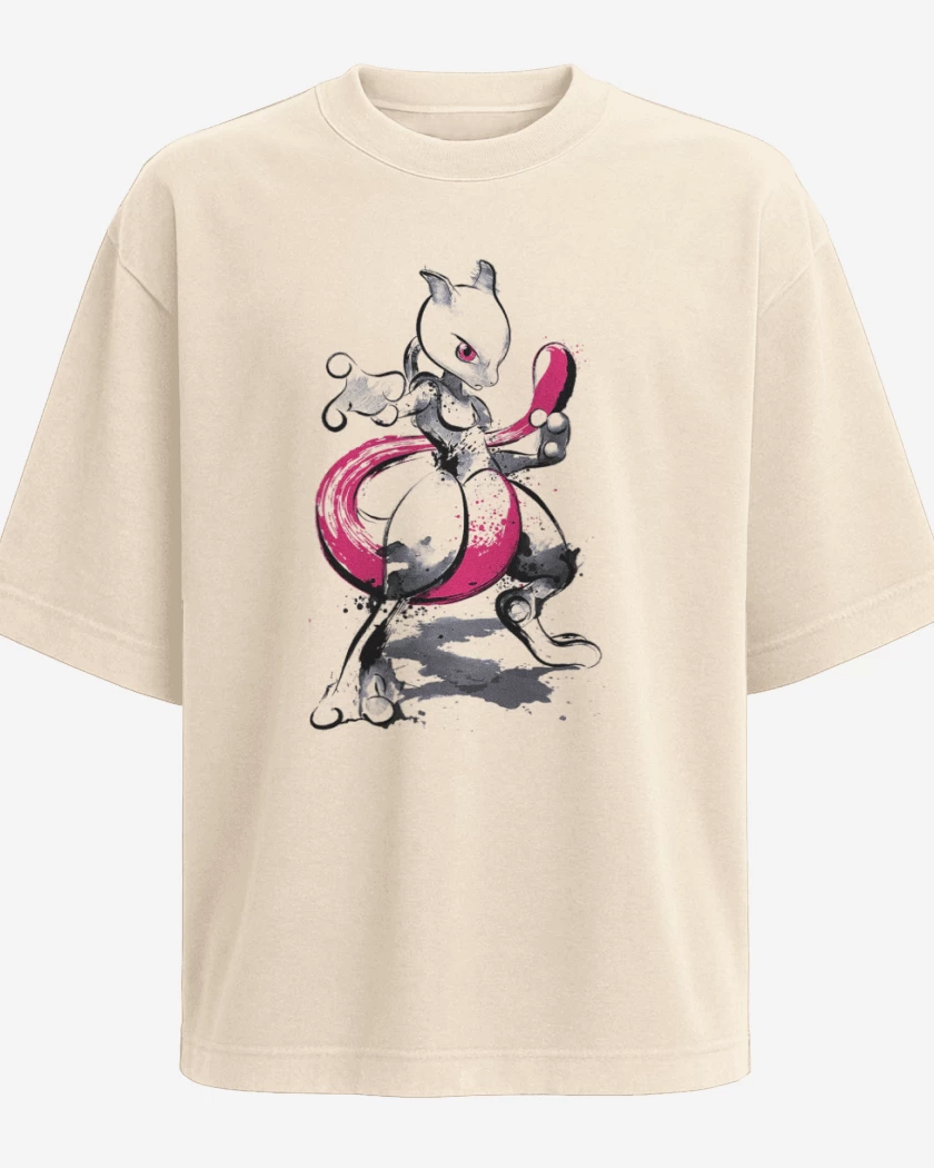 Polera Oversize Beige de Mewtwo colors
