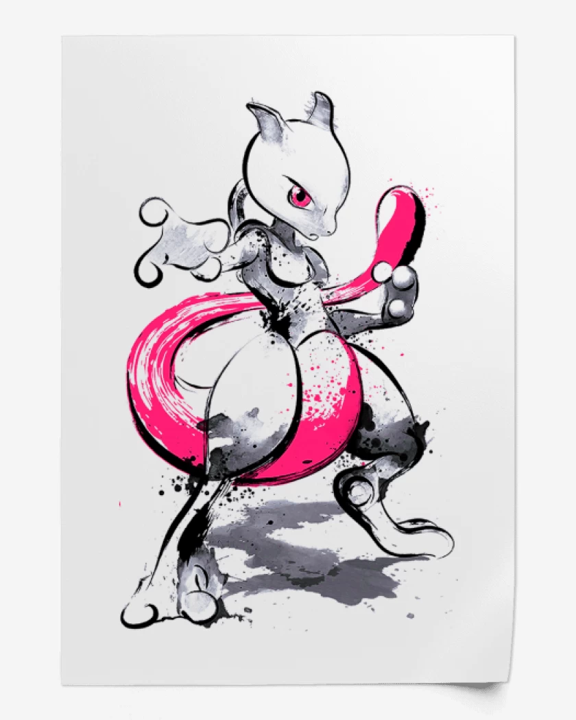 Print Blanco de Mewtwo colors