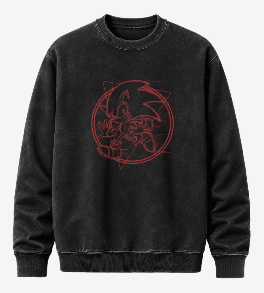 Poleron Polo Acid Wash Negro de El Sonic
