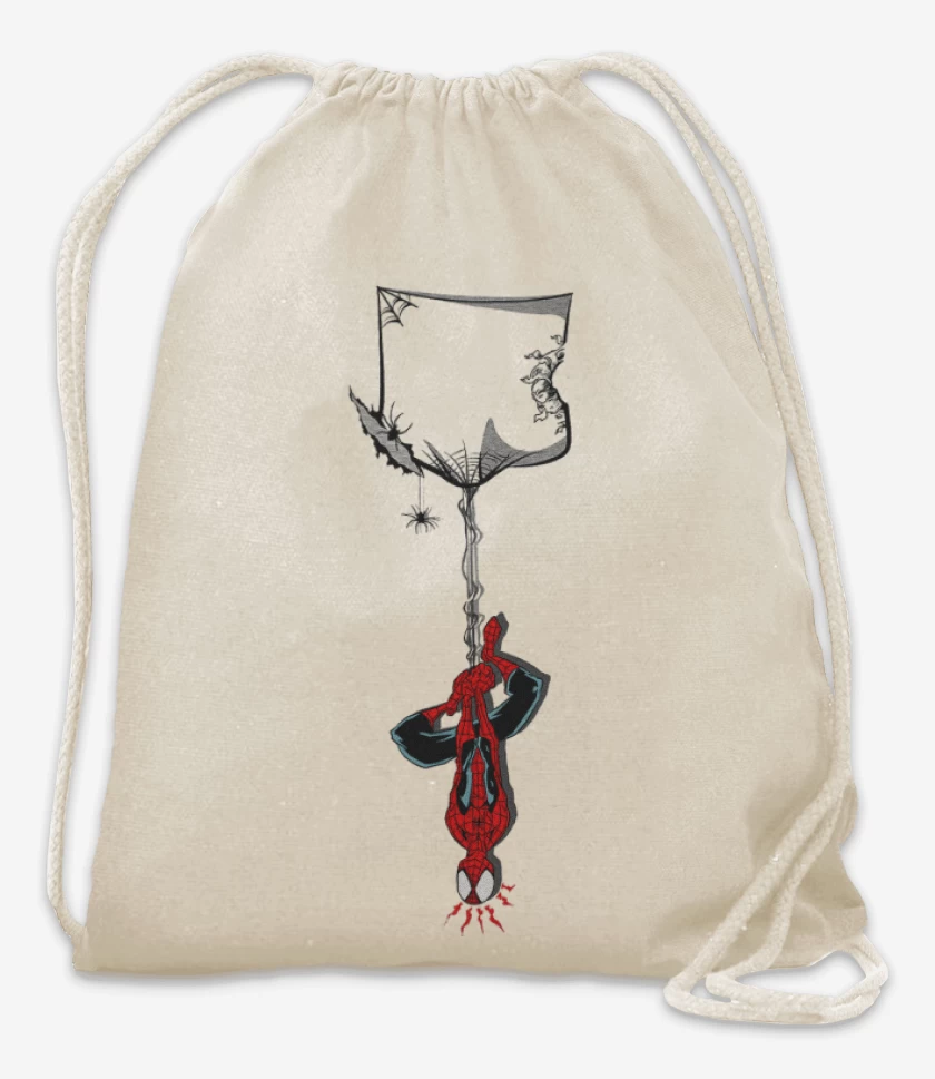 Mochila Blanco de Hombre araña de bolsillo