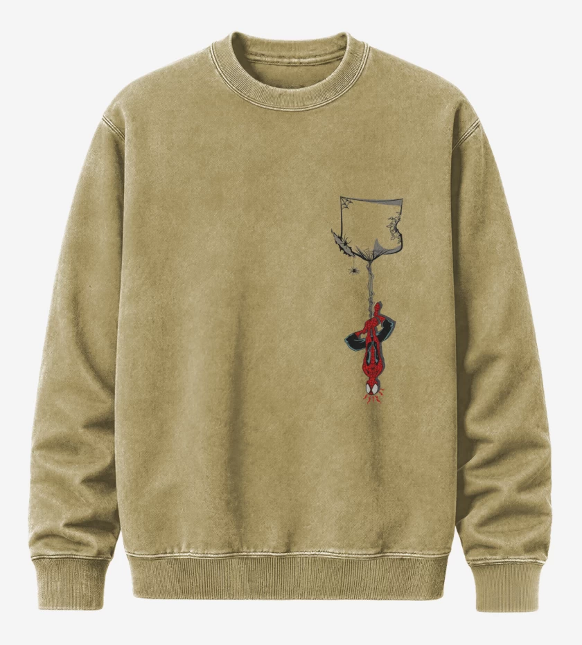 Poleron Polo Acid Wash Beige de Hombre araña de bolsillo