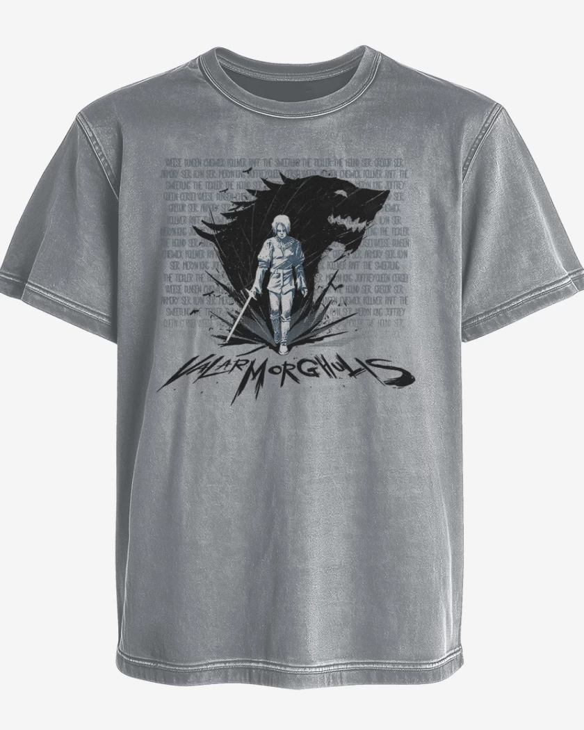 Polera desgastada arya valar morghulis