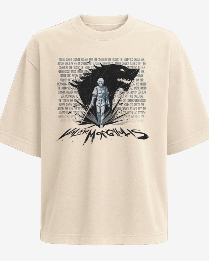 Polera Oversize arya valar morghulis