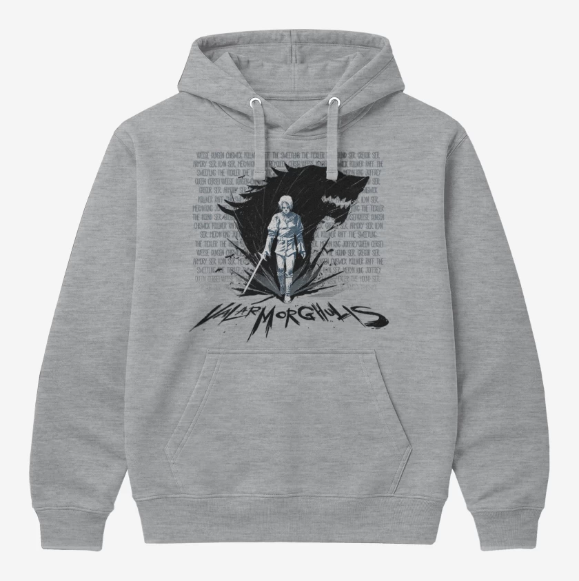 Polerón Canguro Gris Melange de arya valar morghulis
